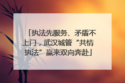 执法先服务、矛盾不上门，武汉城管“共情执法”赢来双向奔赴