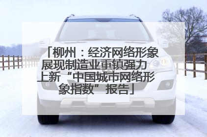 柳州：经济网络形象展现制造业重镇强力 上新“中国城市网络形象指数”报告