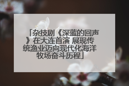 杂技剧《深蓝的回声》在大连首演 展现传统渔业迈向现代化海洋牧场奋斗历程