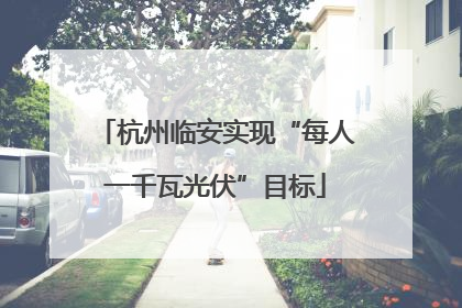 杭州临安实现“每人一千瓦光伏”目标