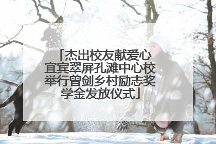 杰出校友献爱心 宜宾翠屏孔滩中心校举行曾剑乡村励志奖学金发放仪式