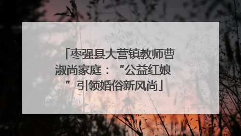 枣强县大营镇教师曹淑尚家庭：“公益红娘”引领婚俗新风尚