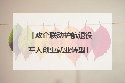 政企联动护航退役军人创业就业转型