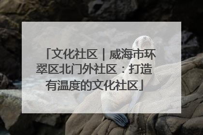 文化社区｜威海市环翠区北门外社区：打造有温度的文化社区