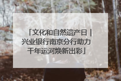 文化和自然遗产日｜兴业银行南京分行助力千年运河焕新出彩