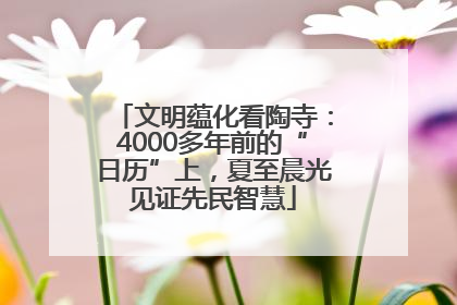 文明蕴化看陶寺：4000多年前的“日历”上，夏至晨光见证先民智慧