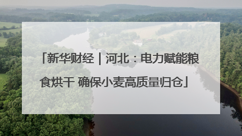 新华财经｜河北：电力赋能粮食烘干 确保小麦高质量归仓