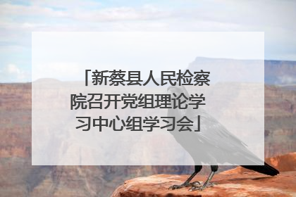 新蔡县人民检察院召开党组理论学习中心组学习会