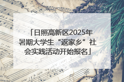 日照高新区2025年暑期大学生“返家乡”社会实践活动开始报名