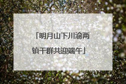 明月山下川渝两镇干群共迎端午
