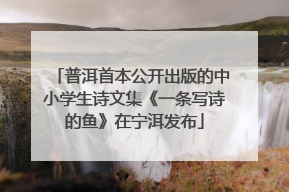 普洱首本公开出版的中小学生诗文集《一条写诗的鱼》在宁洱发布