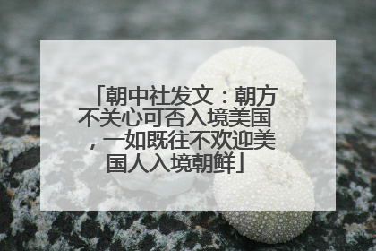 朝中社发文：朝方不关心可否入境美国，一如既往不欢迎美国人入境朝鲜