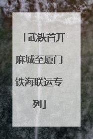 武铁首开麻城至厦门铁海联运专列