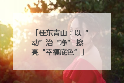 桂东青山：以“动”治“净” 擦亮“幸福底色”