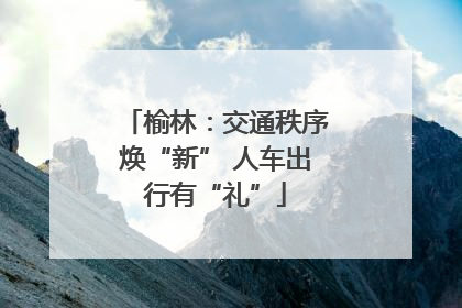 榆林：交通秩序焕“新” 人车出行有“礼”