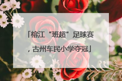 榕江“班超”足球赛，古州车民小学夺冠