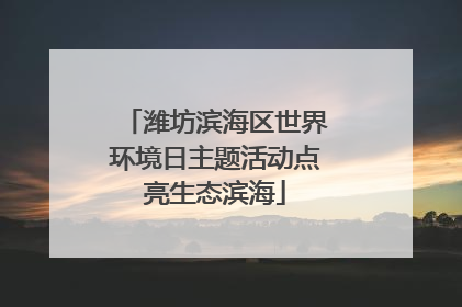 潍坊滨海区世界环境日主题活动点亮生态滨海