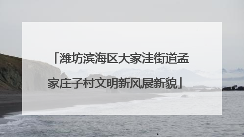 潍坊滨海区大家洼街道孟家庄子村文明新风展新貌