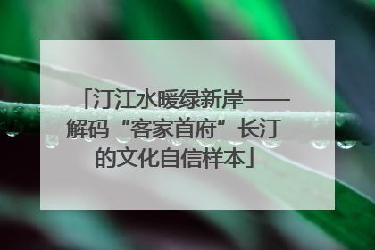汀江水暖绿新岸——解码“客家首府”长汀的文化自信样本