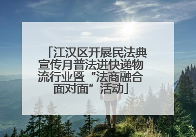 江汉区开展民法典宣传月普法进快递物流行业暨“法商融合面对面”活动