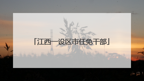 江西一设区市任免干部