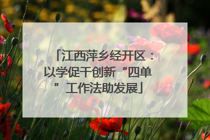 江西萍乡经开区：以学促干创新“四单”工作法助发展