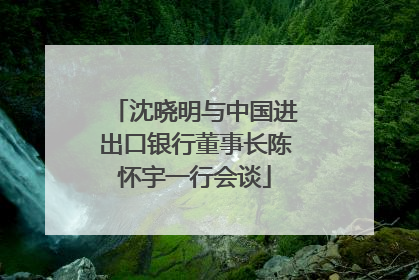 沈晓明与中国进出口银行董事长陈怀宇一行会谈