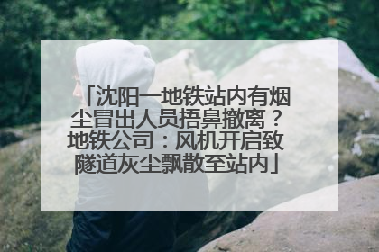 沈阳一地铁站内有烟尘冒出人员捂鼻撤离？地铁公司：风机开启致隧道灰尘飘散至站内