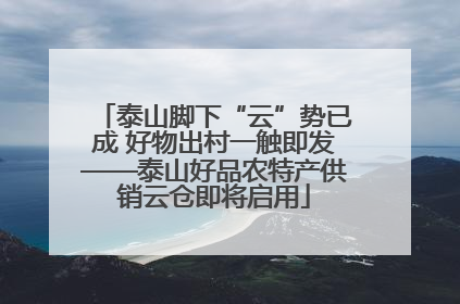 泰山脚下“云”势已成 好物出村一触即发——泰山好品农特产供销云仓即将启用