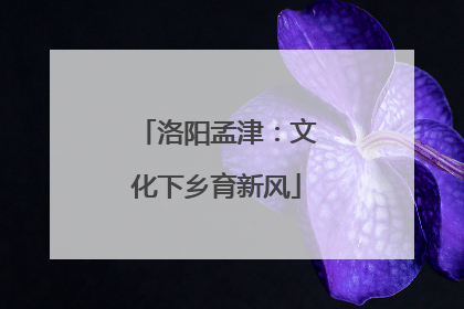 洛阳孟津：文化下乡育新风