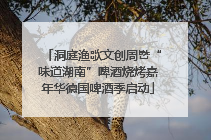 洞庭渔歌文创周暨“味道湖南”啤酒烧烤嘉年华德国啤酒季启动
