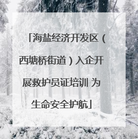 海盐经济开发区（西塘桥街道）入企开展救护员证培训 为生命安全护航