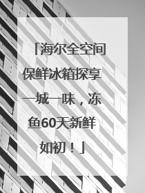 海尔全空间保鲜冰箱探享一城一味，冻鱼60天新鲜如初！