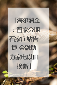 海尔消金：智家分期石家庄站告捷 金融助力家电以旧换新