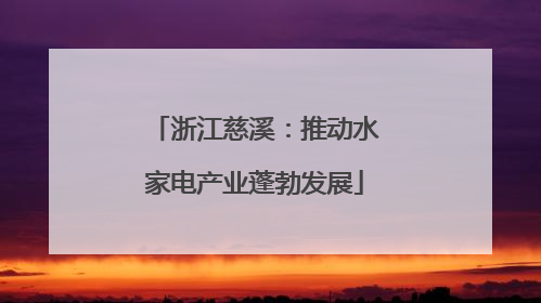 浙江慈溪：推动水家电产业蓬勃发展