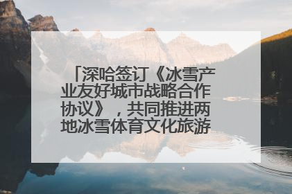 深哈签订《冰雪产业友好城市战略合作协议》，共同推进两地冰雪体育文化旅游高质量发展