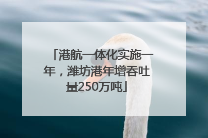 港航一体化实施一年，潍坊港年增吞吐量250万吨