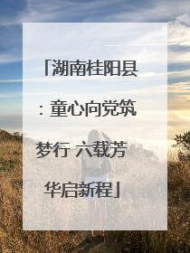 湖南桂阳县：童心向党筑梦行 六载芳华启新程