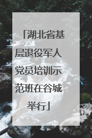 湖北省基层退役军人党员培训示范班在谷城举行
