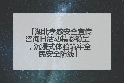 湖北孝感安全宣传咨询日活动精彩纷呈，沉浸式体验筑牢全民安全防线