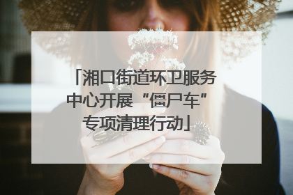 湘口街道环卫服务中心开展“僵尸车”专项清理行动