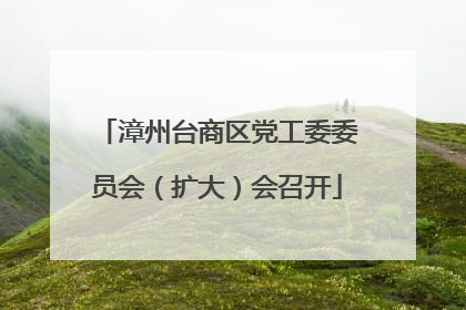 漳州台商区党工委委员会（扩大）会召开