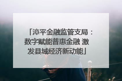 漳平金融监管支局：数字赋能普惠金融 激发县域经济新动能
