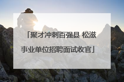 聚才冲刺百强县 松滋事业单位招聘面试收官