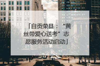自贡荣县：“黄丝带爱心送考”志愿服务活动启动