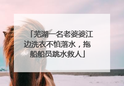 芜湖一名老婆婆江边洗衣不慎落水，拖船船员跳水救人