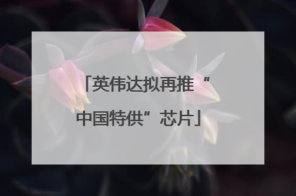 英伟达拟再推“中国特供”芯片
