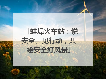 蚌埠火车站：说安全、见行动，共绘安全好风景