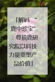 解码 “鹿中珍宝”：尊禧鹿研究院以科技力量重塑产品价值