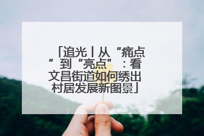 追光丨从“痛点”到“亮点”：看文昌街道如何绣出村居发展新图景